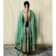 Green Gathered Anarkali Set
